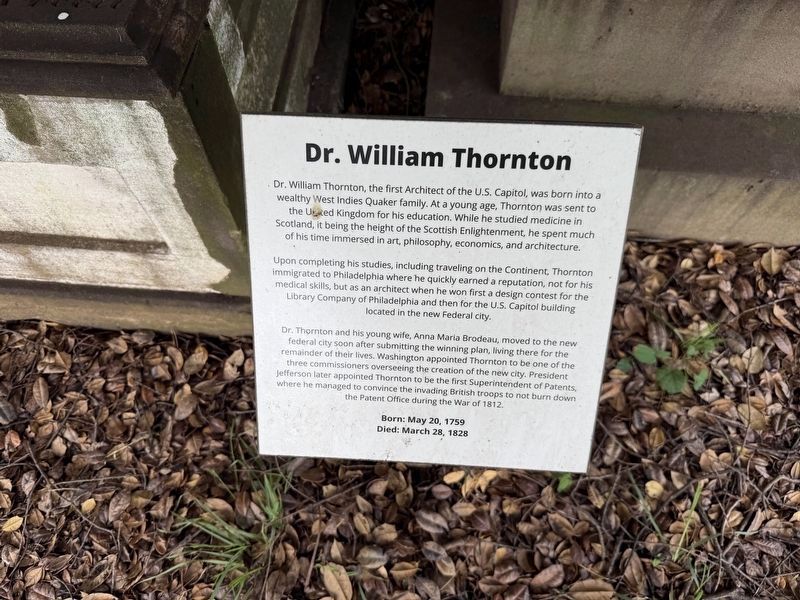 Dr. William Thornton Marker image. Click for full size.