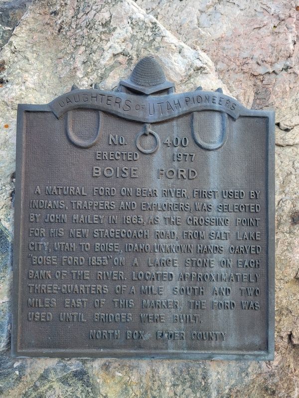 Boise Ford Marker. Click for full size. Boise Ford Marker image. Click for full size.