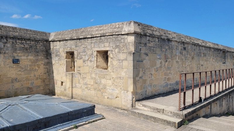 The view of the marker along the castle wall. Click for full size. The view of the marker along the castle wall image. Click for full size.