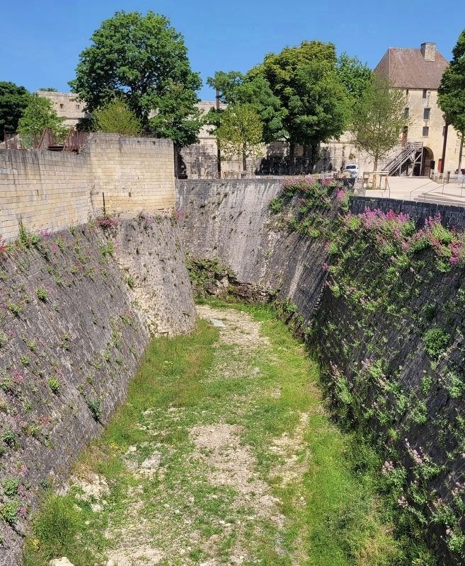 The view of the moat around the keep. Click for full size. The view of the moat around the keep image. Click for full size.