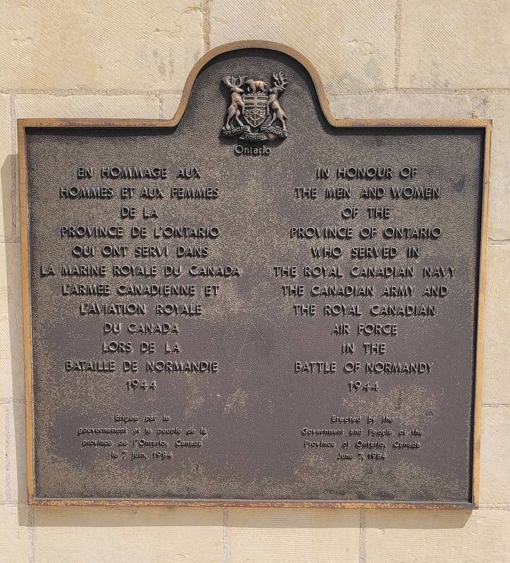 Province of Ontario Memorial. Click for full size. Province of Ontario Memorial image. Click for full size.