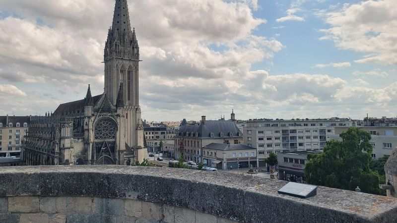 The view of the Saint-Pierre Church and the Marker. Click for full size. The view of the Saint-Pierre Church and the Marker image. Click for full size.