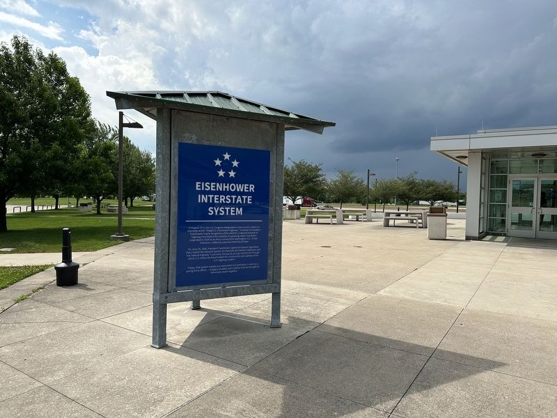 Eisenhower Interstate System Marker - wide view. Click for full size. Eisenhower Interstate System Marker - wide view image. Click for full size.