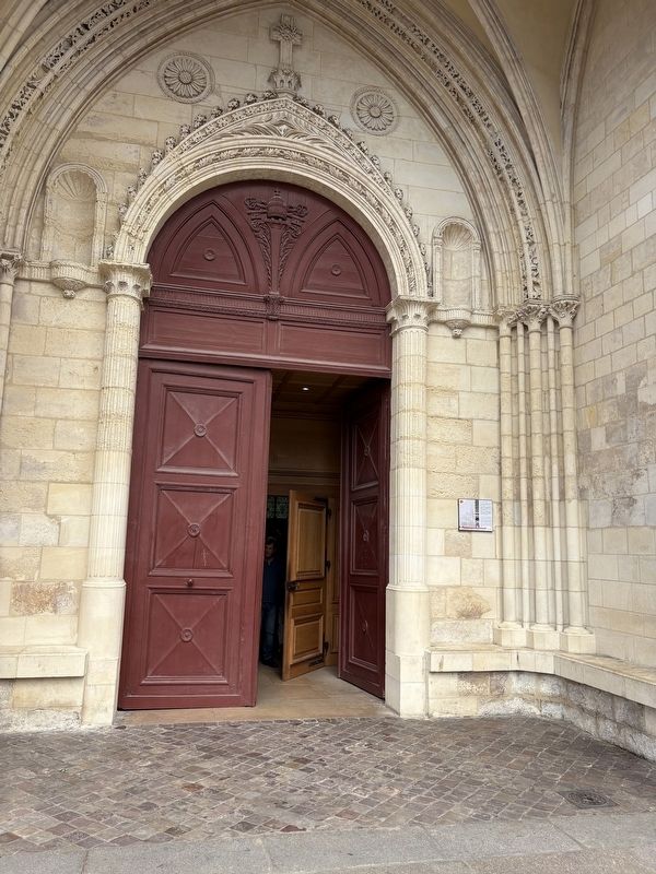 The entrance to the Saint-Pierre Church and Marker. Click for full size. The entrance to the Saint-Pierre Church and Marker image. Click for full size.