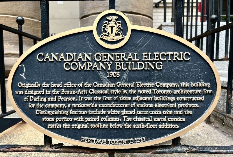 Canadian General Electric Company Building Marker image. Click for full size.