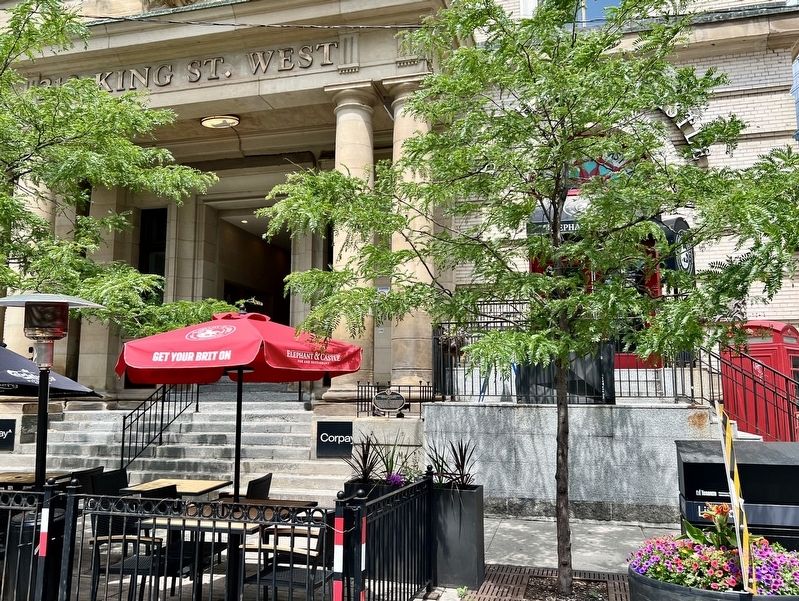 Canadian General Electric Company Building Marker (centre of photo) image. Click for full size.