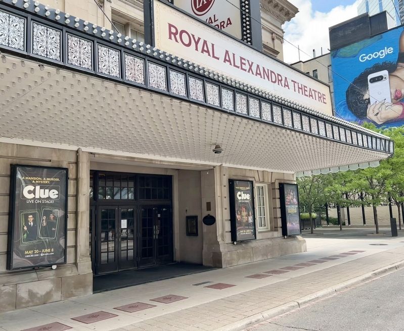 Royal Alexandra Theatre Marker (centre of photo) image. Click for full size.