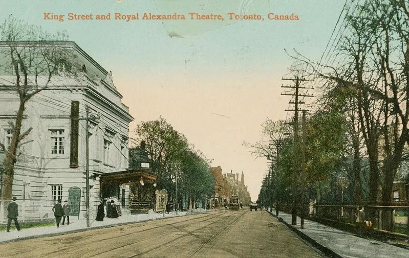 Postcard of the Royal Alexandra Theatre and King Street, 1912 image. Click for full size.