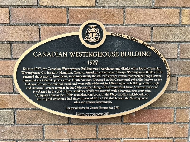 Canadian Westinghouse Building Marker image. Click for full size.