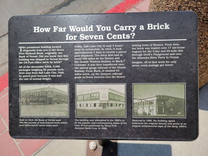 How Far Would You Carry a Brick for Seven Cents? Marker image. Click for full size.