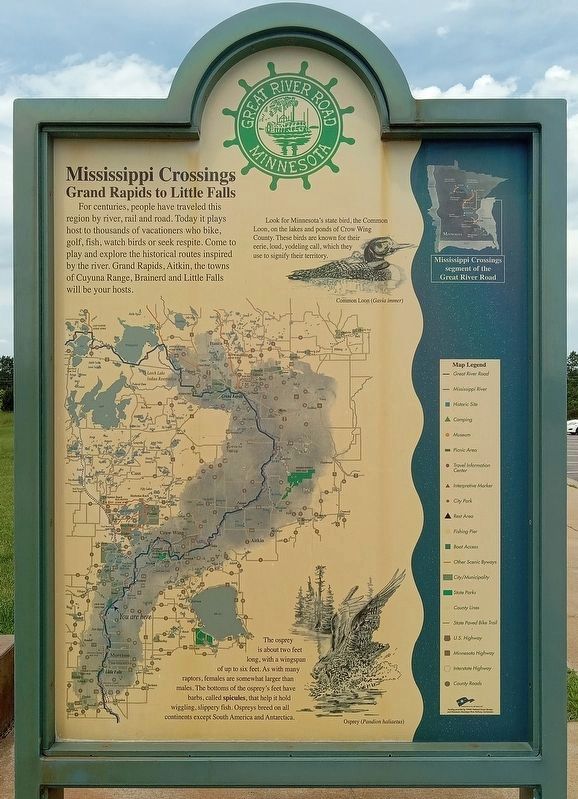 Mississippi Crossings Marker obverse. Click for full size. Mississippi Crossings Marker obverse image. Click for full size.