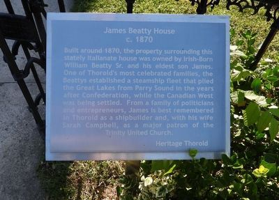 James Beatty House c. 1870 Marker. Click for full size. James Beatty House c. 1870 Marker image. Click for full size.