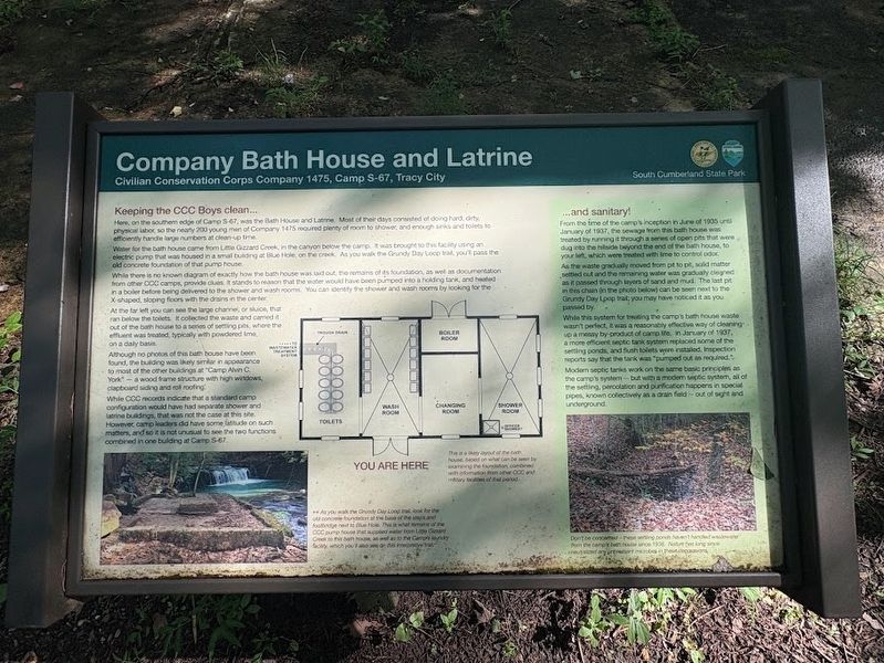 Company Bath House and Latrine Marker image. Click for full size.