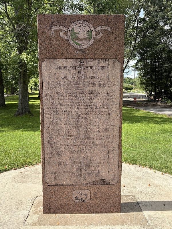 The Civilian Conservation Corps and Grundy State Forest Marker. Click for full size. The Civilian Conservation Corps and Grundy State Forest Marker image. Click for full size.