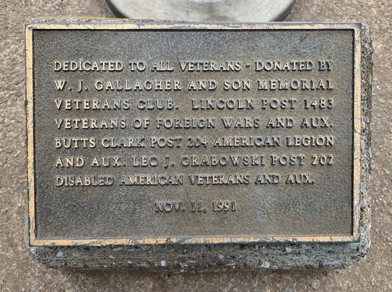 Dedicated To All Veterans Marker image. Click for full size.
