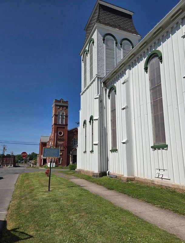 The First Free Methodist Marker facing north. Click for full size. The First Free Methodist Marker facing north image. Click for full size.