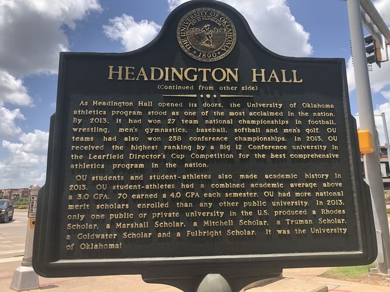 Headington Hall Marker, Side Two. Click for full size. Headington Hall Marker, Side Two image. Click for full size.