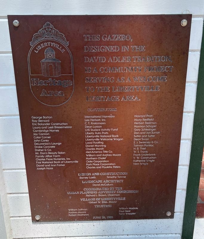 Libertyville Heritage Area Marker image. Click for full size.