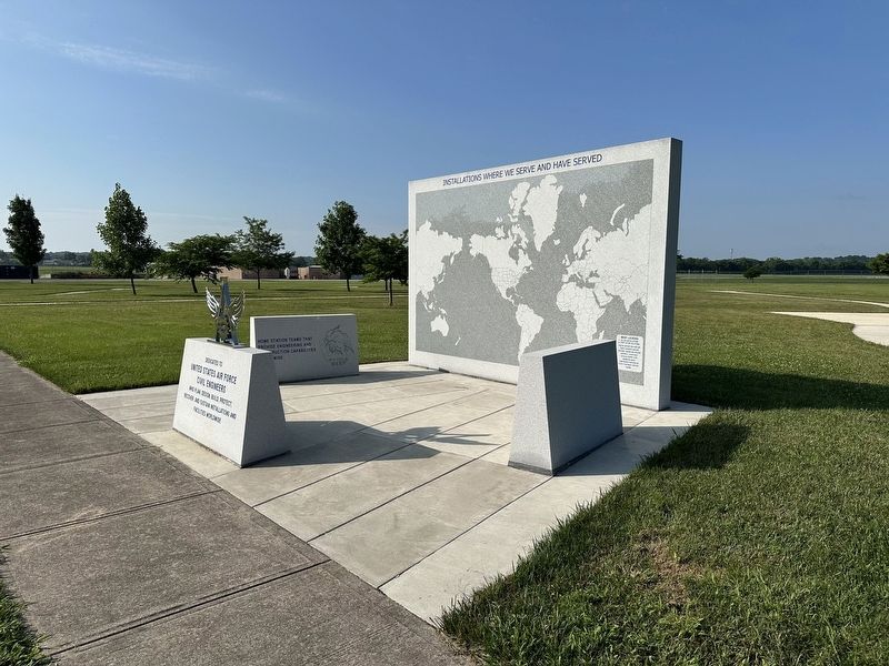 United States Air Force Civil Engineers Marker - wide view. Click for full size. United States Air Force Civil Engineers Marker - wide view image. Click for full size.