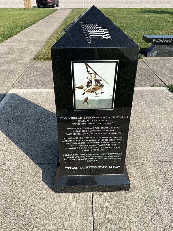 "That Others May Live" Marker - southeastern face image. Click for full size.