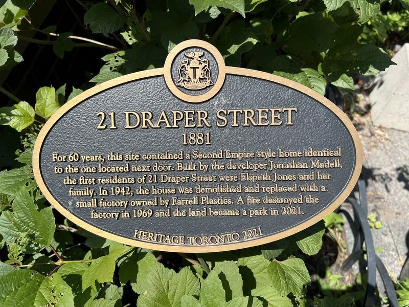 21 Draper Street Marker image. Click for full size.