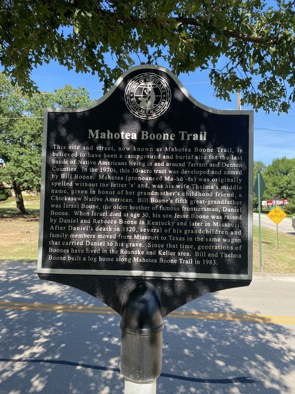 Mahotea Boone Trail Marker image. Click for full size.