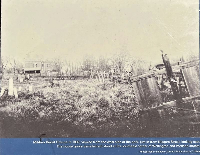 Surviving Gravestones of the Military Burial Ground marker photo and caption detail (left). Click for full size. Surviving Gravestones of the Military Burial Ground marker photo and caption detail (left) image. Click for full size.