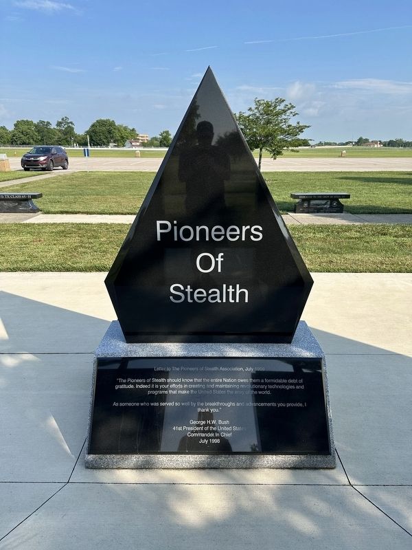 Pioneers of Stealth Marker - reverse image. Click for full size.