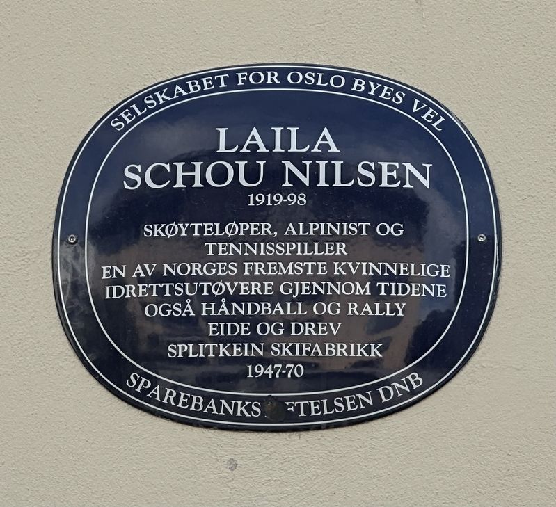 Laila Schou Nilsen Marker. Click for full size. Laila Schou Nilsen Marker image. Click for full size.