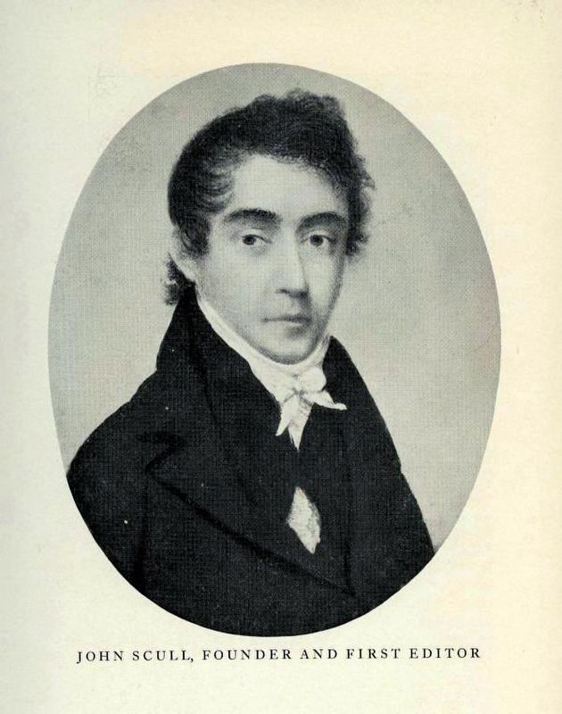 John Scull, first editor and publisher of the Pittsburgh Gazette, 1786.. Click for full size. John Scull, first editor and publisher of the Pittsburgh Gazette, 1786. image. Click for full size.