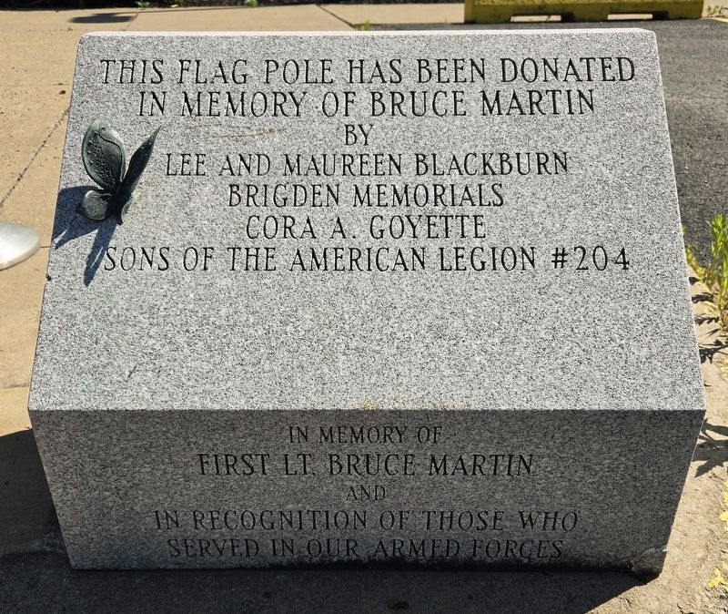 First Lt. Bruce Martin Marker. Click for full size. First Lt. Bruce Martin Marker image. Click for full size.