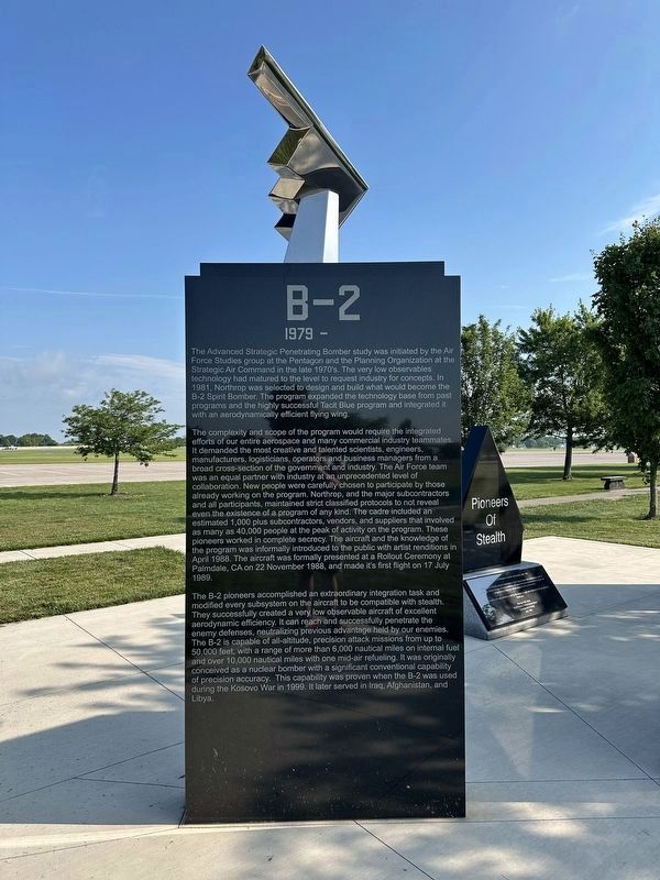 Pioneers of Stealth Marker - B-2 reverse image. Click for full size.