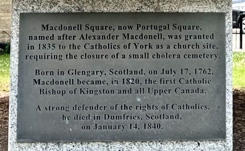 Macdonell Square Marker. Click for full size. Macdonell Square Marker image. Click for full size.