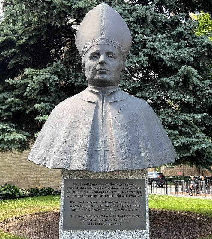 Macdonell Square Marker. Click for full size. Macdonell Square Marker image. Click for full size.
