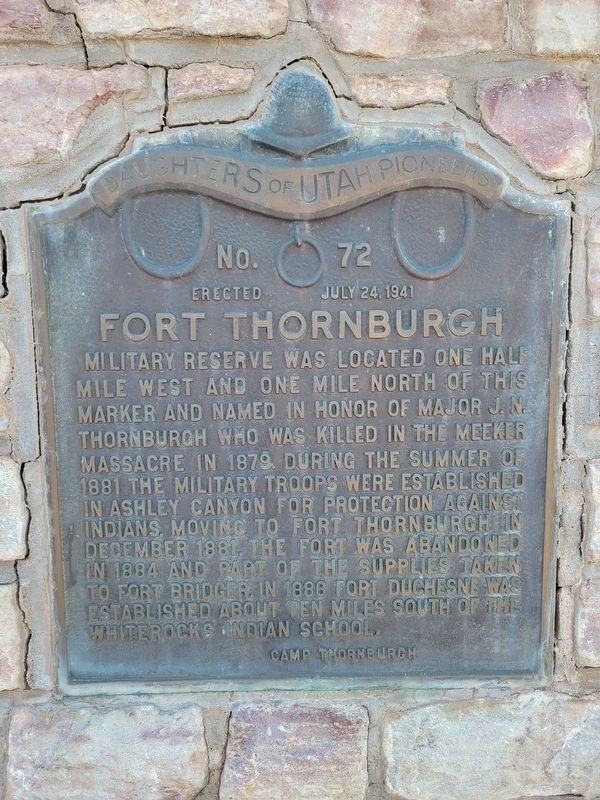 Fort Thornburgh Marker. Click for full size. Fort Thornburgh Marker image. Click for full size.