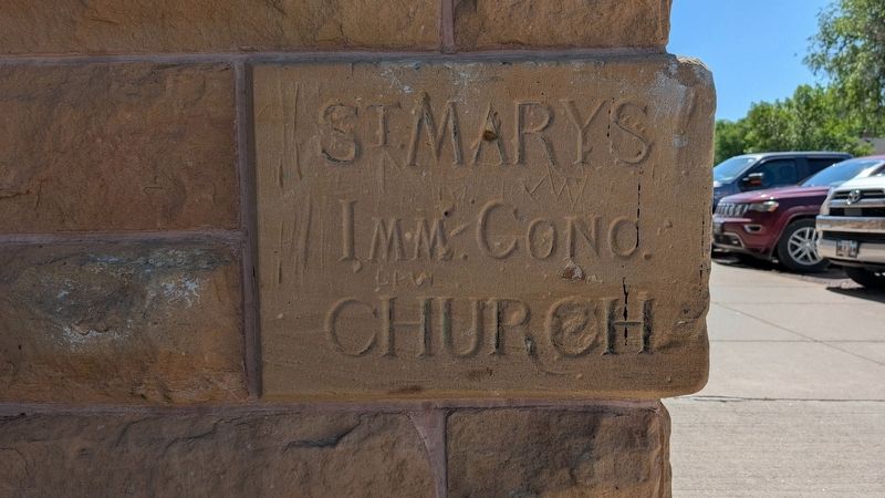 West face of the cornerstone image. Click for full size.