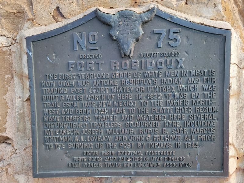 Fort Robidoux Marker. Click for full size. Fort Robidoux Marker image. Click for full size.
