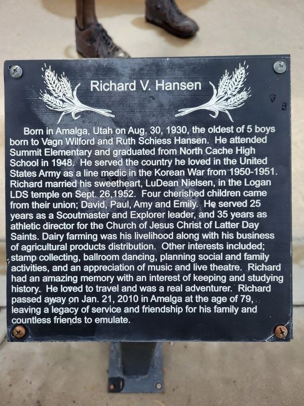 Richard V. Hansen Marker image. Click for full size.