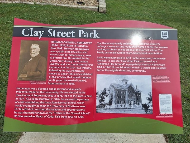 Clay Street Park Marker. Click for full size. Clay Street Park Marker image. Click for full size.