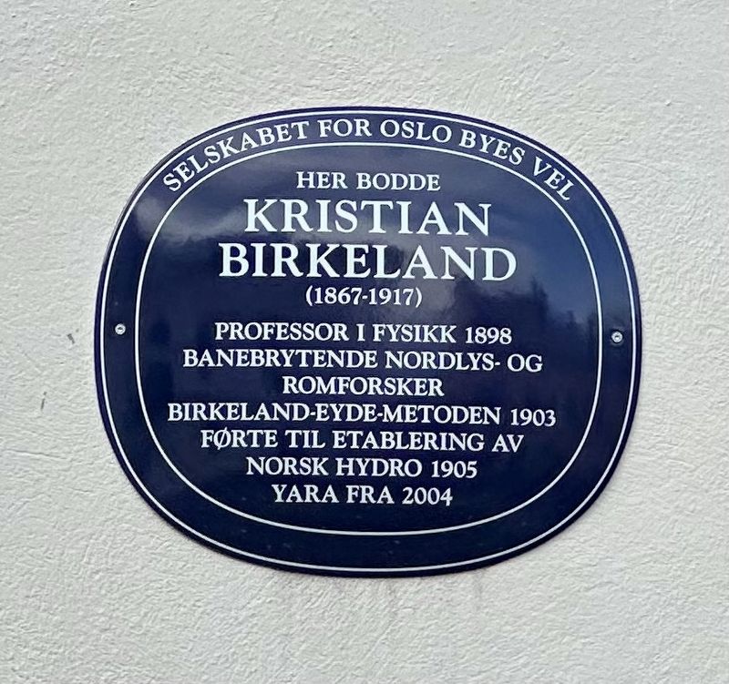 Kristian Birkeland Marker image. Click for full size.