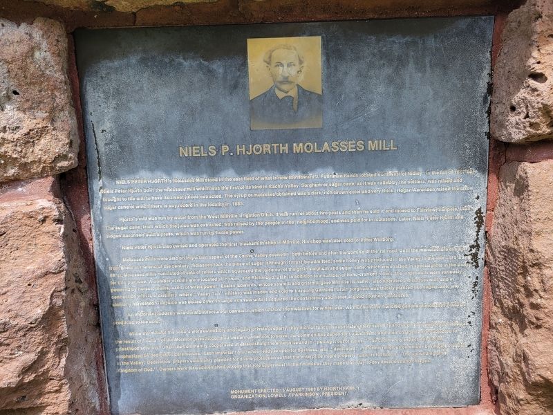 Niels P. Hjorth Molasses Mill Marker image. Click for full size.