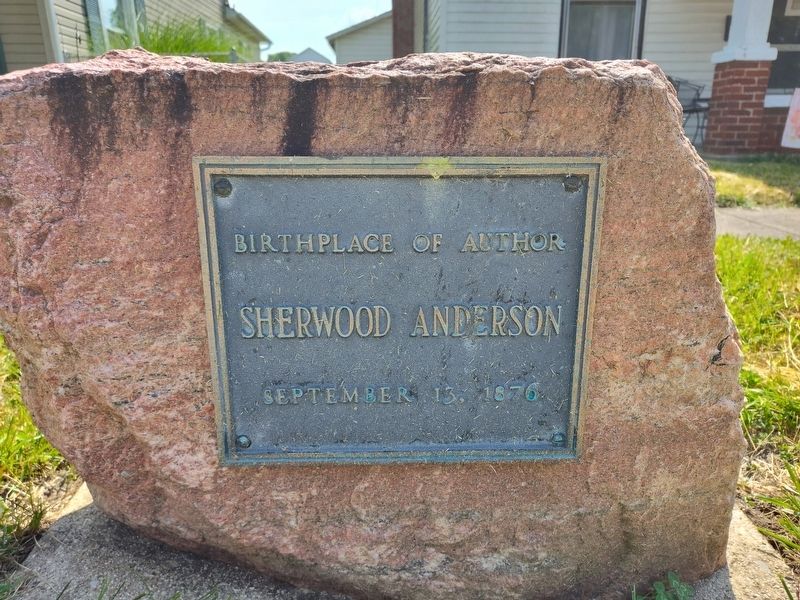 Birthplace of Author Sherwood Anderson Marker. Click for full size. Birthplace of Author Sherwood Anderson Marker image. Click for full size.