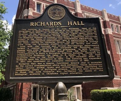 Richards Hall Marker. Click for full size. Richards Hall Marker image. Click for full size.