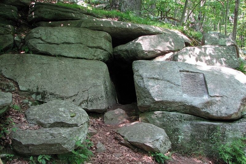 Putnam Wolf Den in Mashamoquet Brook State Park image. Click for full size.