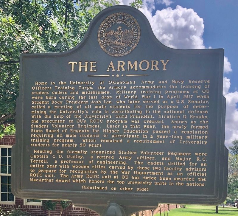 The Armory Marker, Side One. Click for full size. The Armory Marker, Side One image. Click for full size.