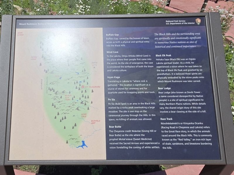Significant Black Hills Native American Sites Marker. Click for full size. Significant Black Hills Native American Sites Marker image. Click for full size.