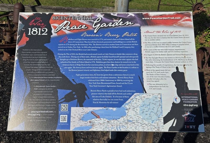Bicentennial Peace Garden Marker. Click for full size. Bicentennial Peace Garden Marker image. Click for full size.
