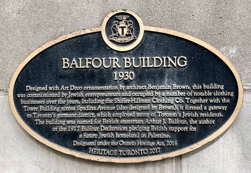Balfour Building Marker image. Click for full size.