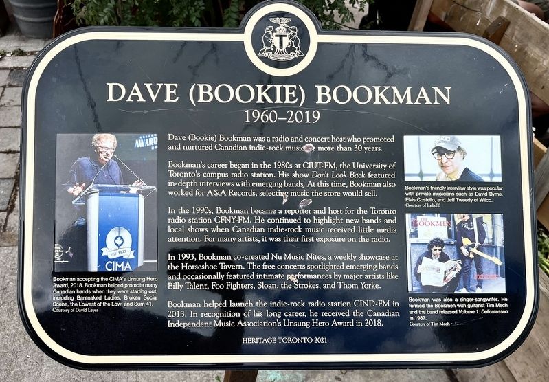 David (Bookie) Bookman Marker image. Click for full size.