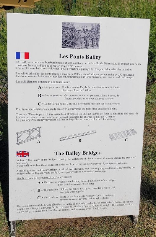 Les Ponts Bailey / The Bailey Bridges Marker image. Click for full size.